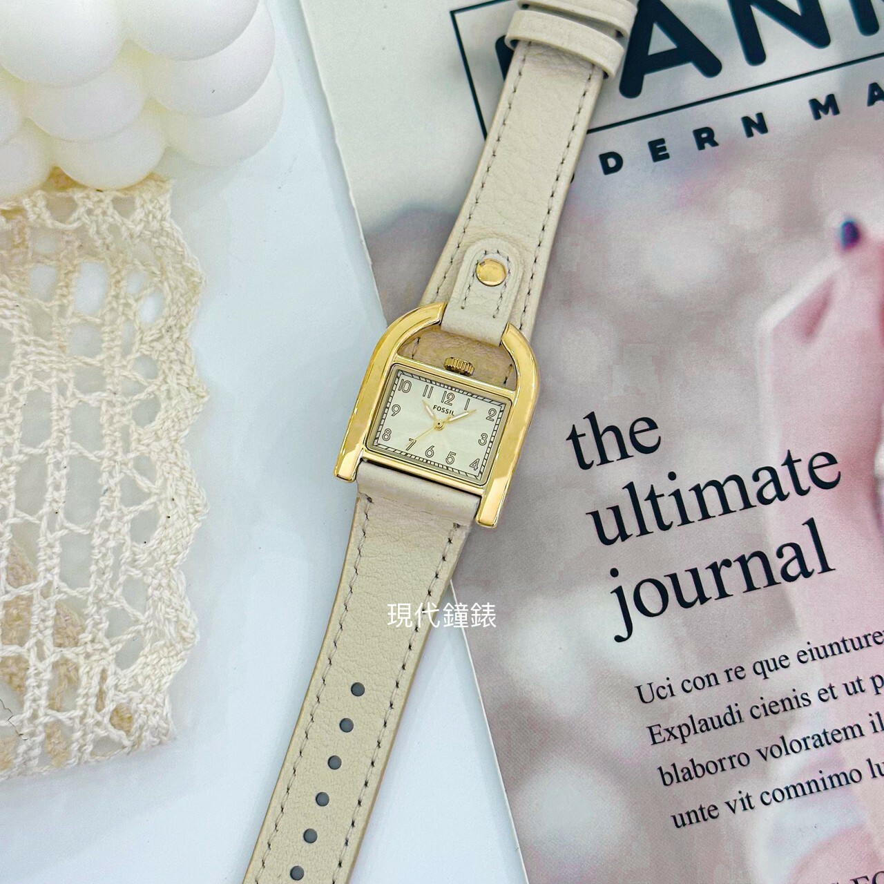 【FOSSIL】Harwell 溫柔知性馬鞍造型女錶 ES5280 28mm 現代鐘錶