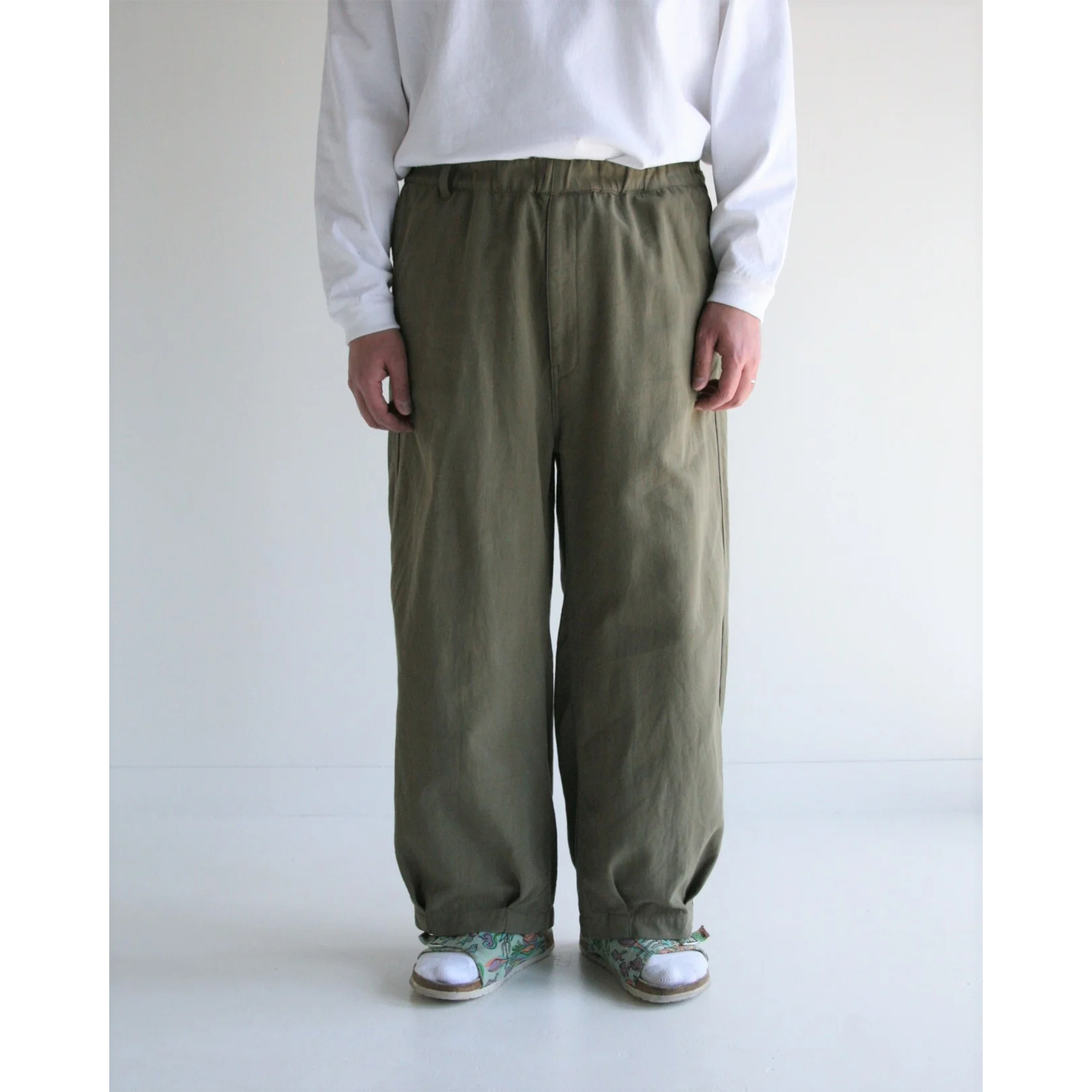 ANACHRONORM HEM TUCK EASY PANTS OLIVE-