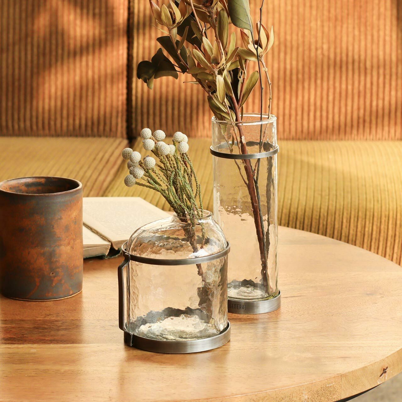 POST-G 工業風錘紋玻璃直筒花器