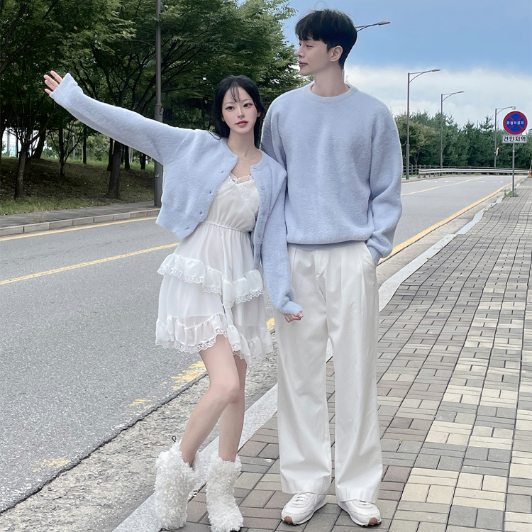 圓領絨毛上衣/絨毛百搭短版外套 (四色)