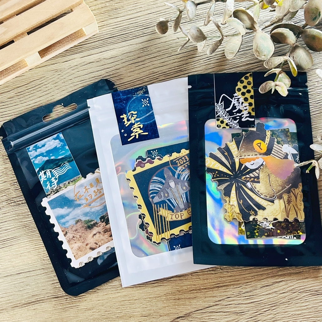 fafa製造所．探索/魔法/期待 燙金銀郵票貼紙包