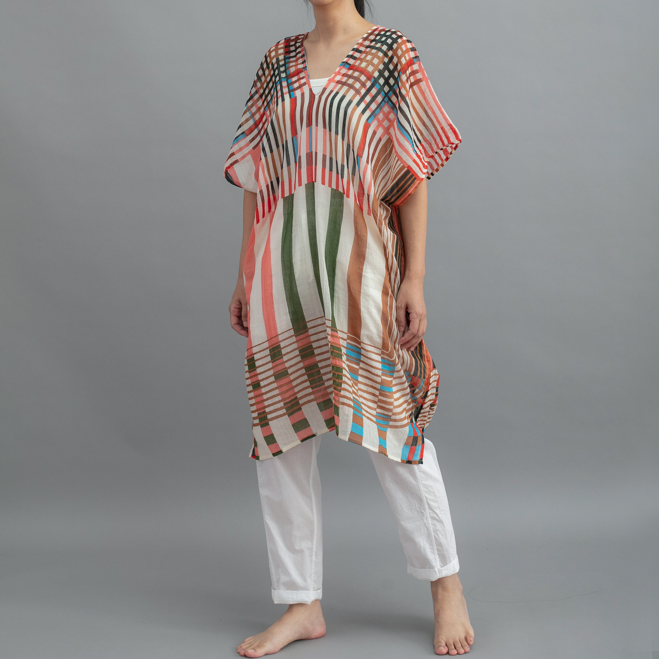 Mapoésie 細格紋海灘罩衫