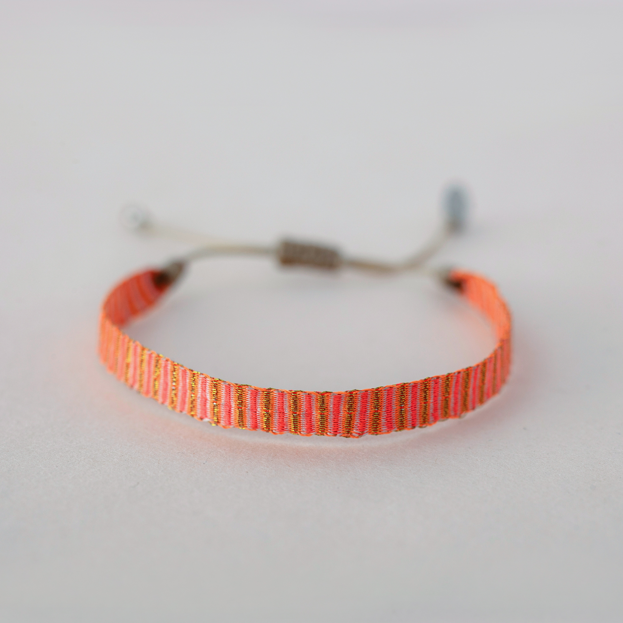 LeJu London 螢光編織手環set-紅橙