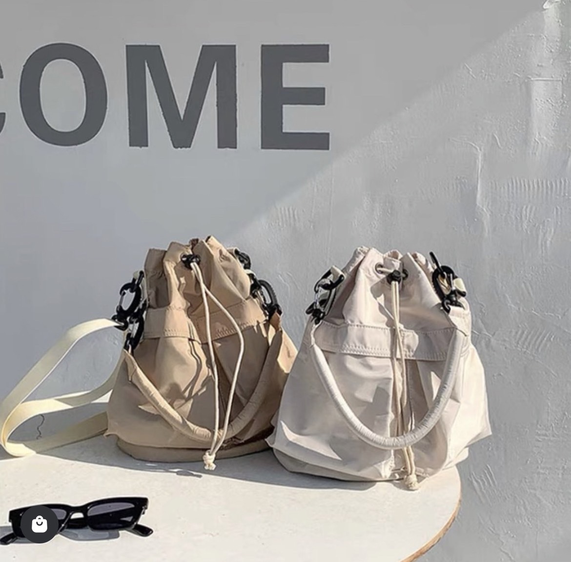 工裝機能刷刷尼龍水筒包/三色