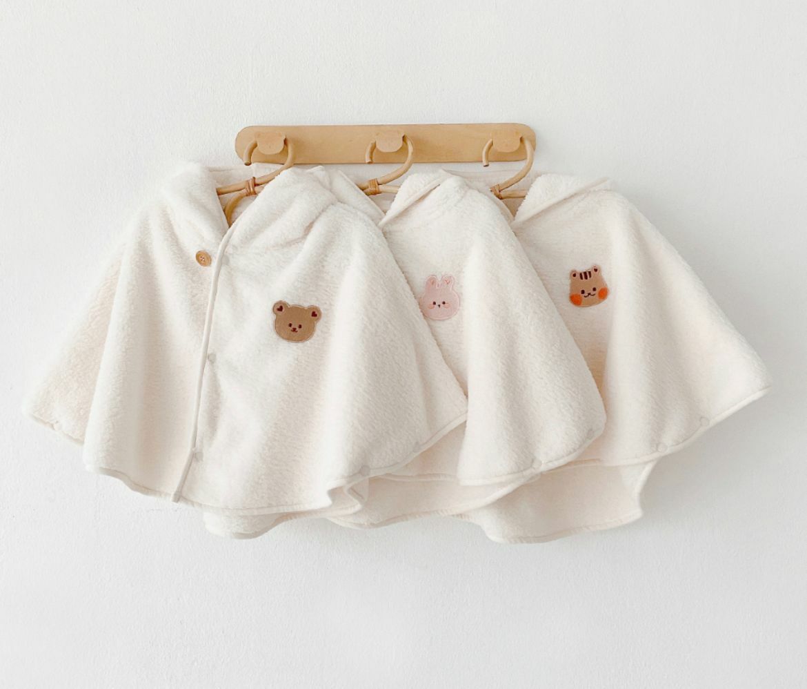 DOT線條圓圓臉系列-微纖維雪花披風