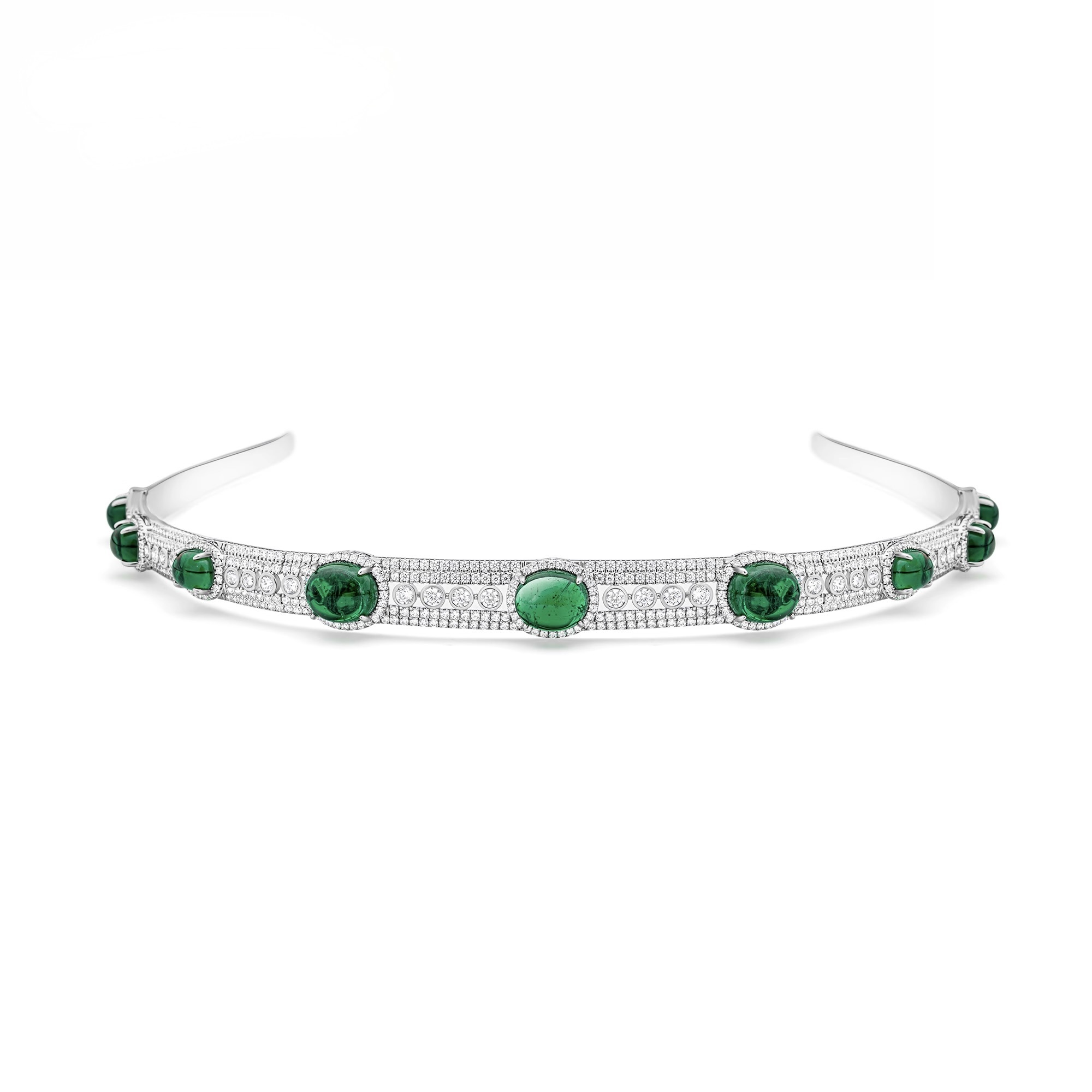 復古國風綠髮箍 925銀髮箍