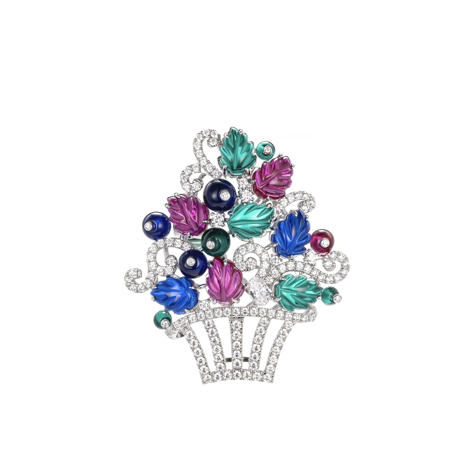 水果锦囊胸花别针  925銀別針