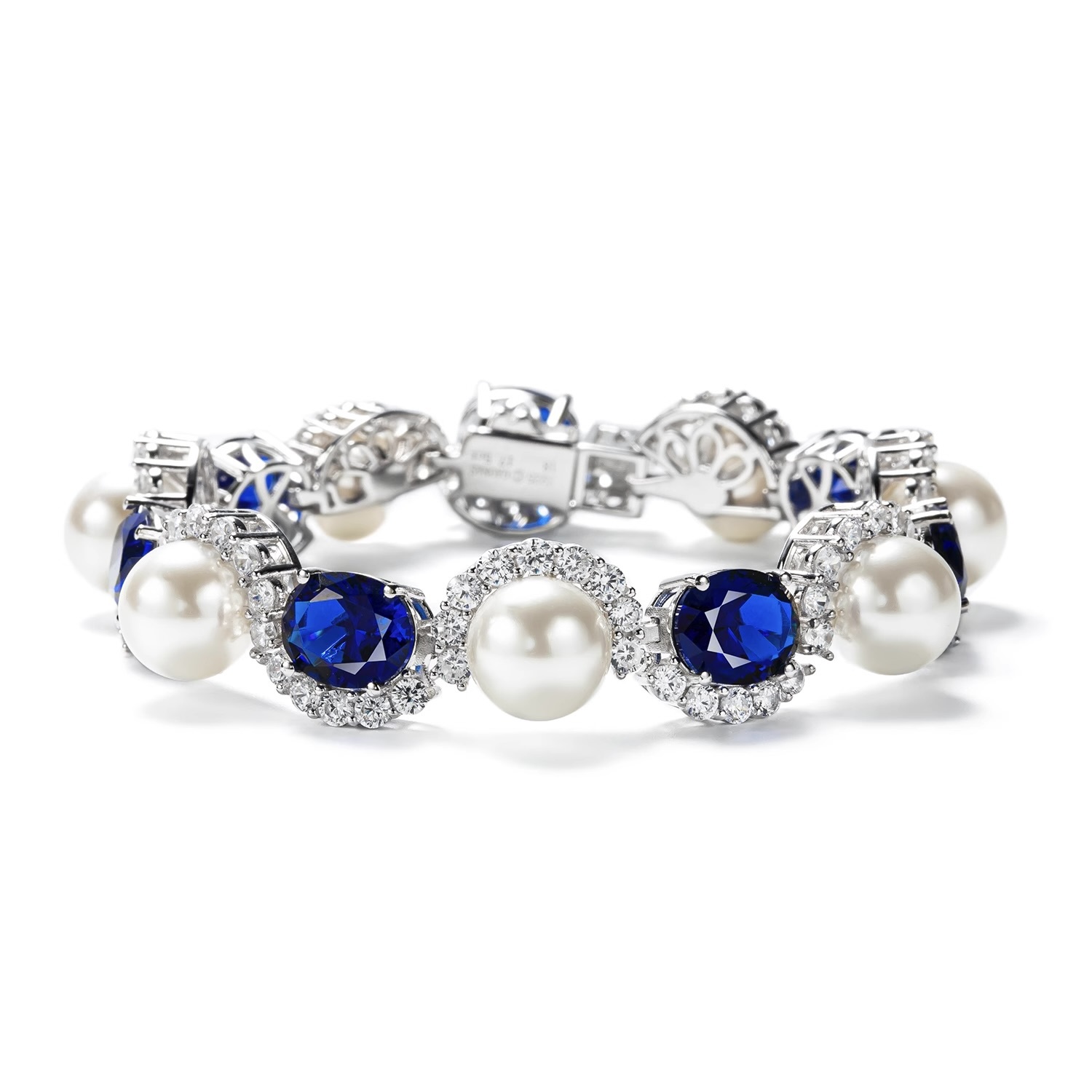 水晶手链仿珍珠手镯  925銀手鐲