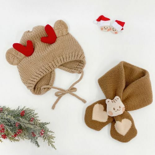 DTD x Merry Christmas限定係列-聖誕麋鹿帽&圍脖兩件套