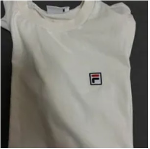 [S] FILA **F BOX WAPPEN SHORT SLEEVE T-SHIRT,IVORY, FS2RSF2109X-IVY (SFL257)