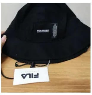 [S] FILA **FS3CPF6301X STRING BUCKET HAT,BLACK, 8809941633818 [FINAL SALE] (SFL282)