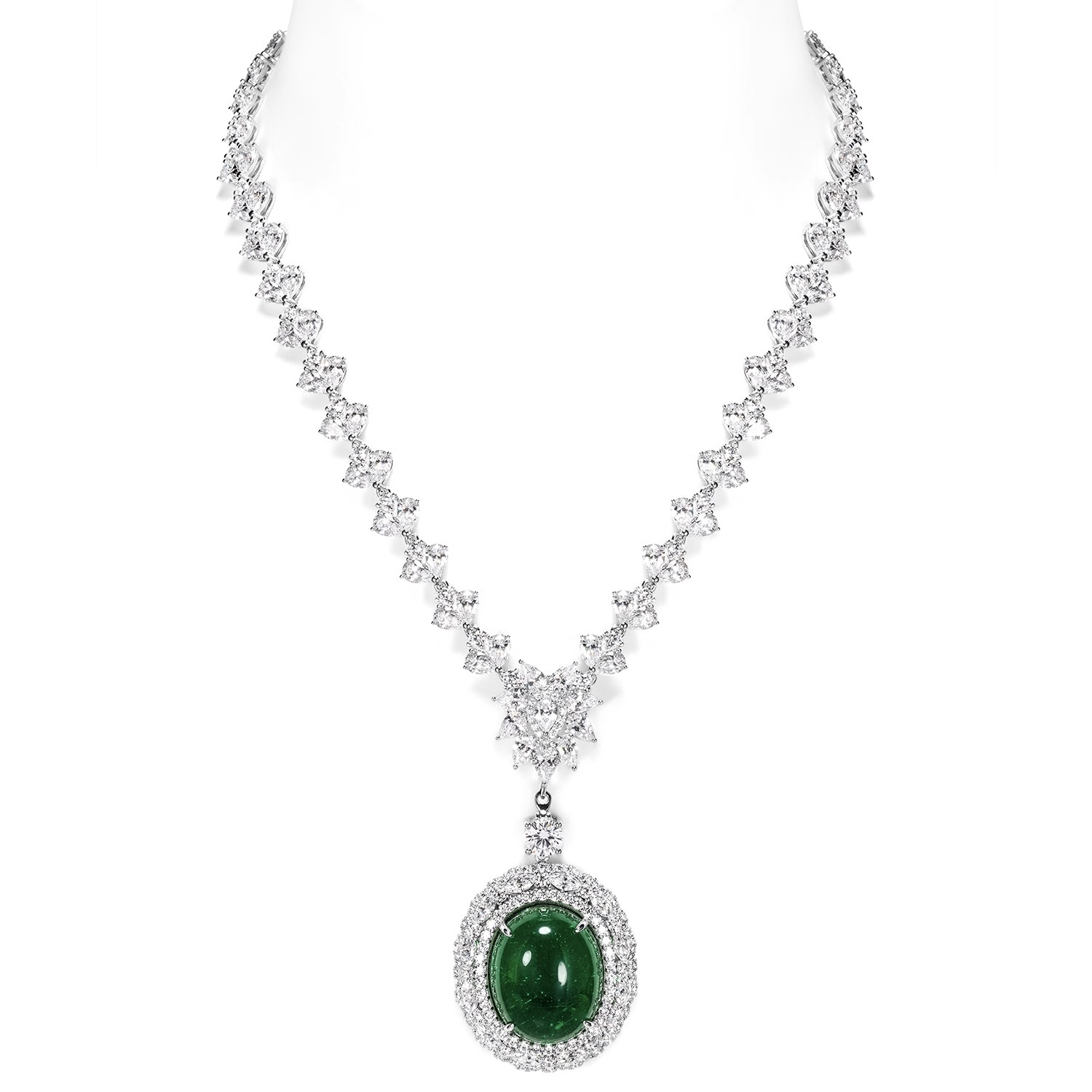 一碧萬顷绿锆石吊墜  925銀手鍊