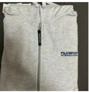 [S] FILA **COMMON LOOSE FIT HOODED ZIP UP TOP,WHITE MELANGE, FS2FTE3601X-WTM [FINAL SALE] (SFL267)