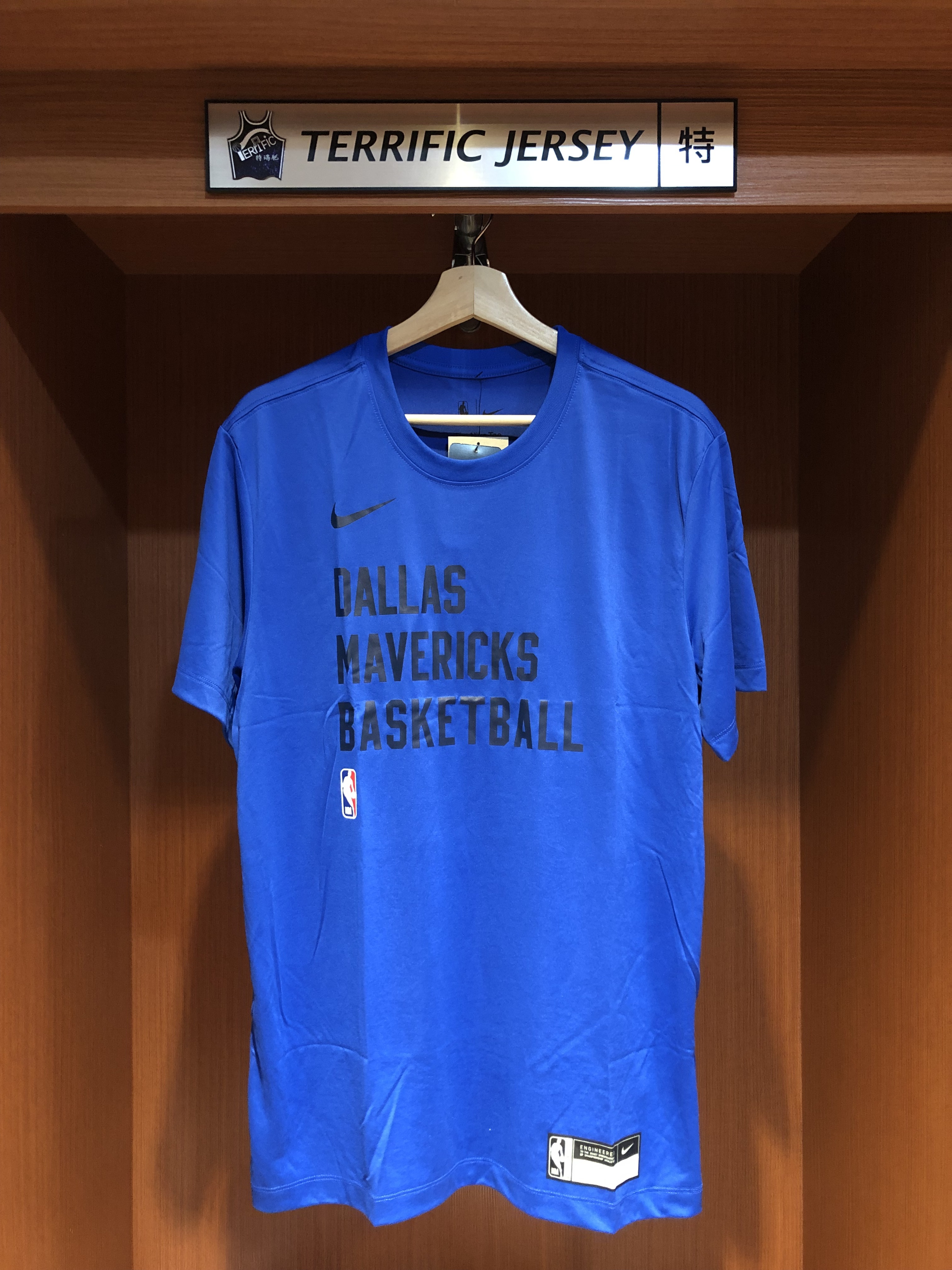 NBA短袖上衣 Dallas Mavericks 達拉斯小牛藍 23-24熱身衣 球員實穿同款 Nike Performance Tee 排汗短袖 全新