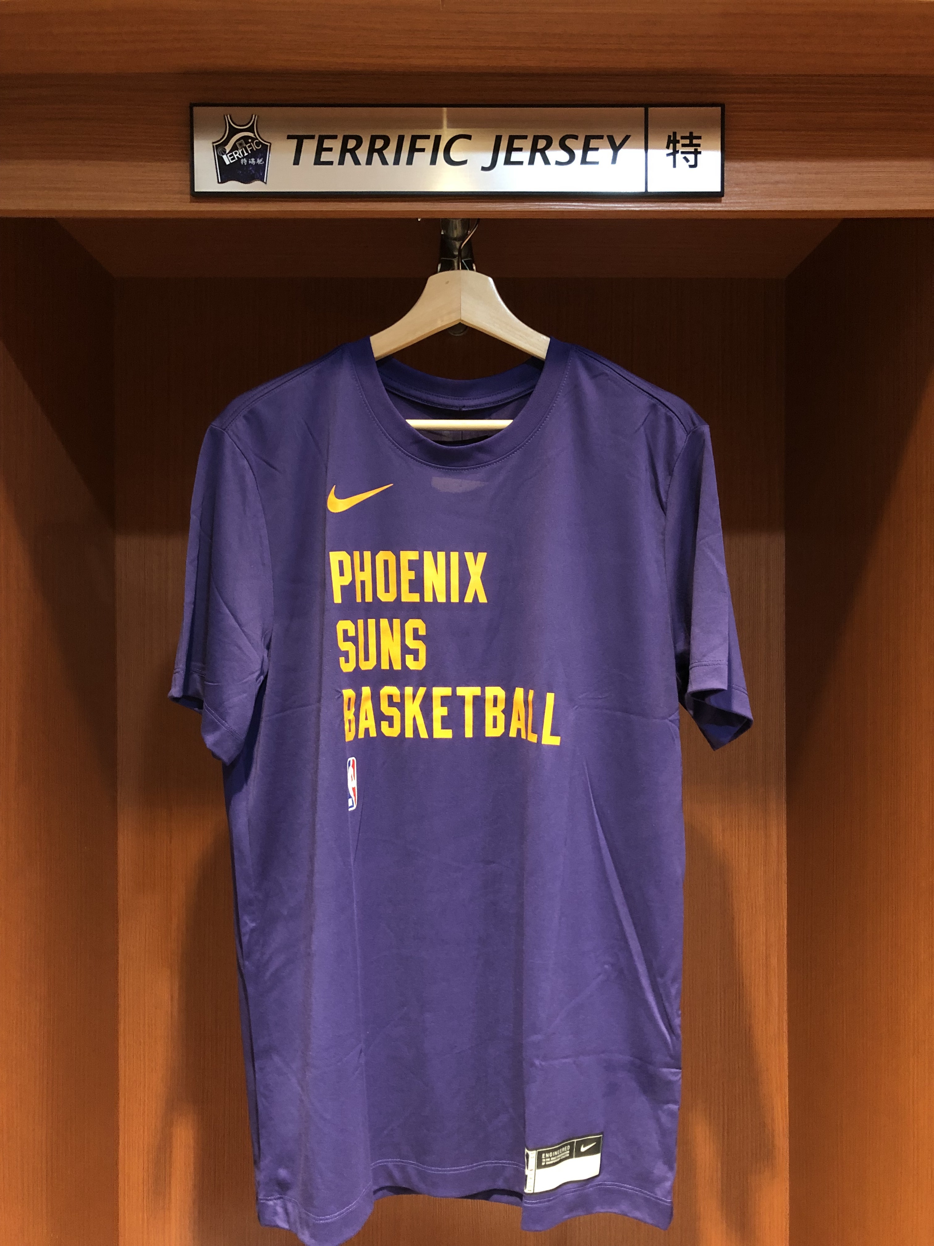 NBA短袖上衣 Phoenix Suns 鳳凰城太陽紫 23-24熱身衣 球員實穿同款 Nike Performance Tee 排汗短袖 全新
