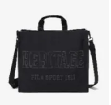 [S] FILA **W HERITAGE BIG TOTE BAG,BLACK, 8809941651232 (SFL300)