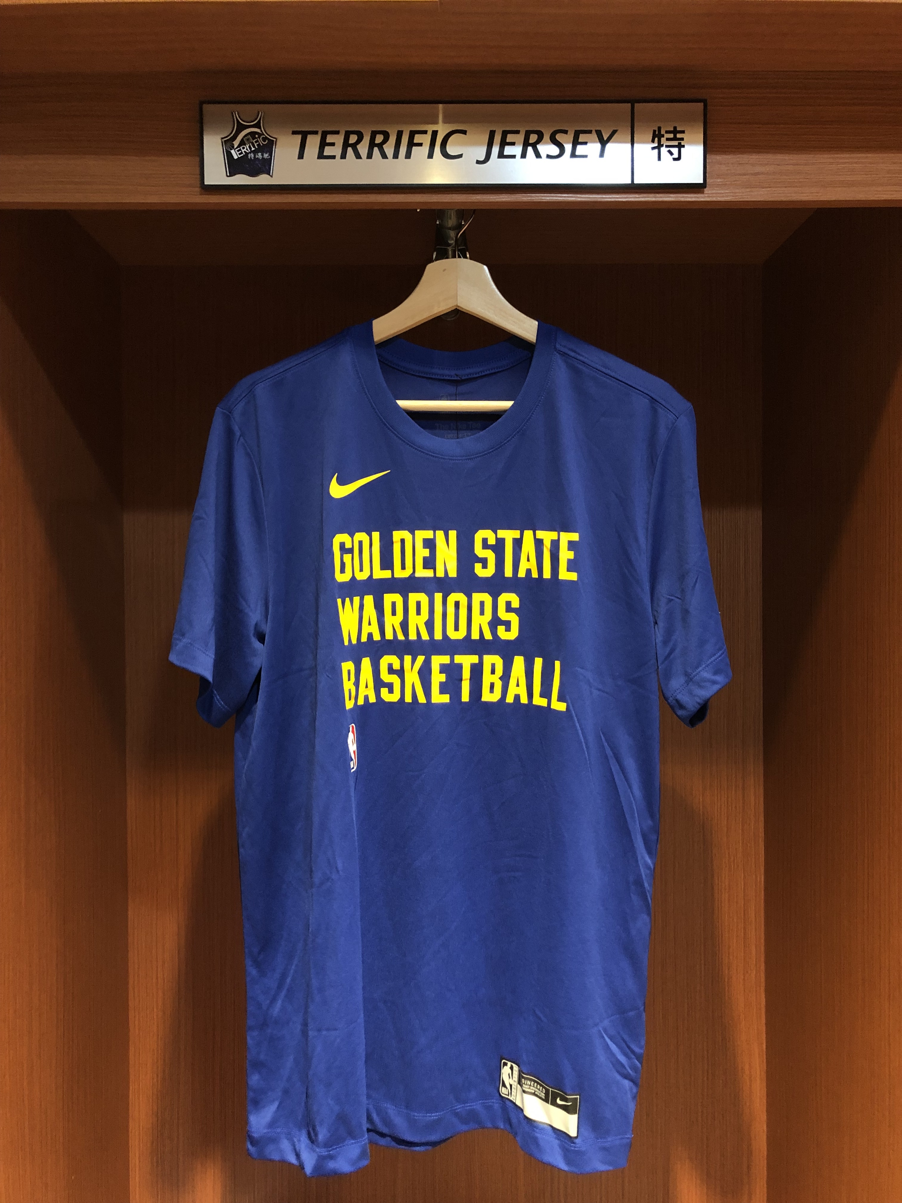 NBA短袖上衣 Golden State Warriors 金州勇士藍 23-24熱身衣 球員實穿同款 Nike Performance Tee 排汗短袖 全新