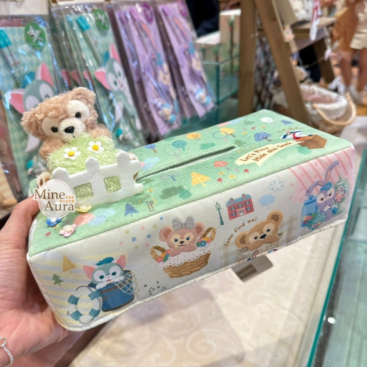 D&F捉迷藏系列 達菲 Duffy 絨毛造型 面紙套 擺飾 -香港迪士尼樂園