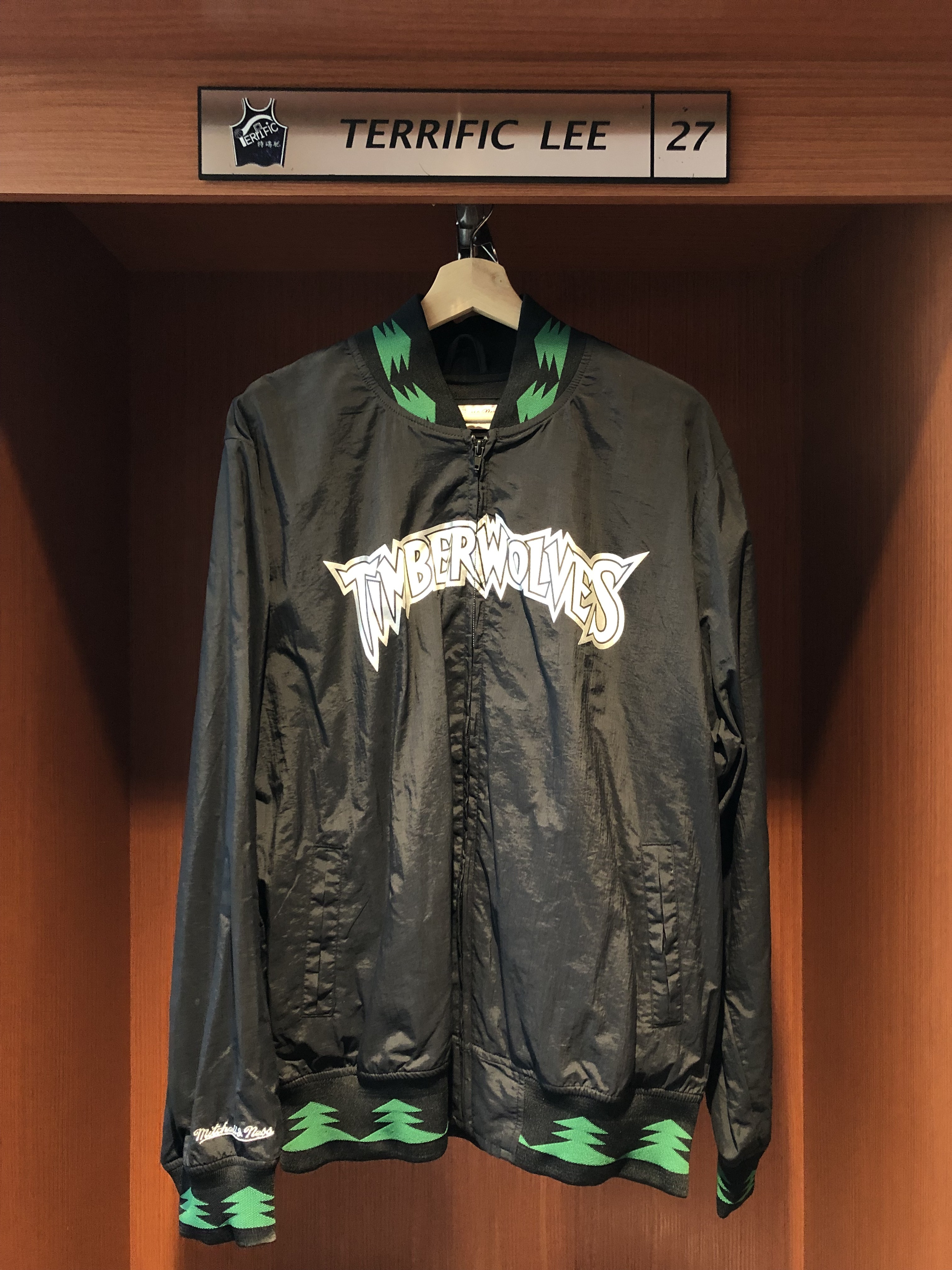 NBA外套 Minnesota Timberwolves 明尼蘇達灰狼黑 復古熱身外套 黑森林 M&N HWC Warm Up Jacket 全新