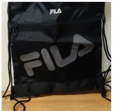 [S] FILA **FS3BCE5371X LINEAR LOGO MESH STRING BAG,BLACK, 8809830746698 (SFL304)
