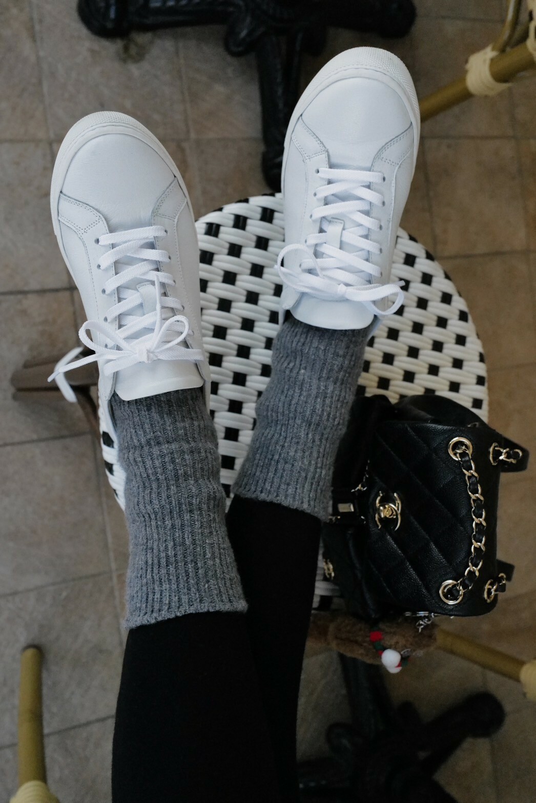 (現貨) 羊毛坑條襪 ES47