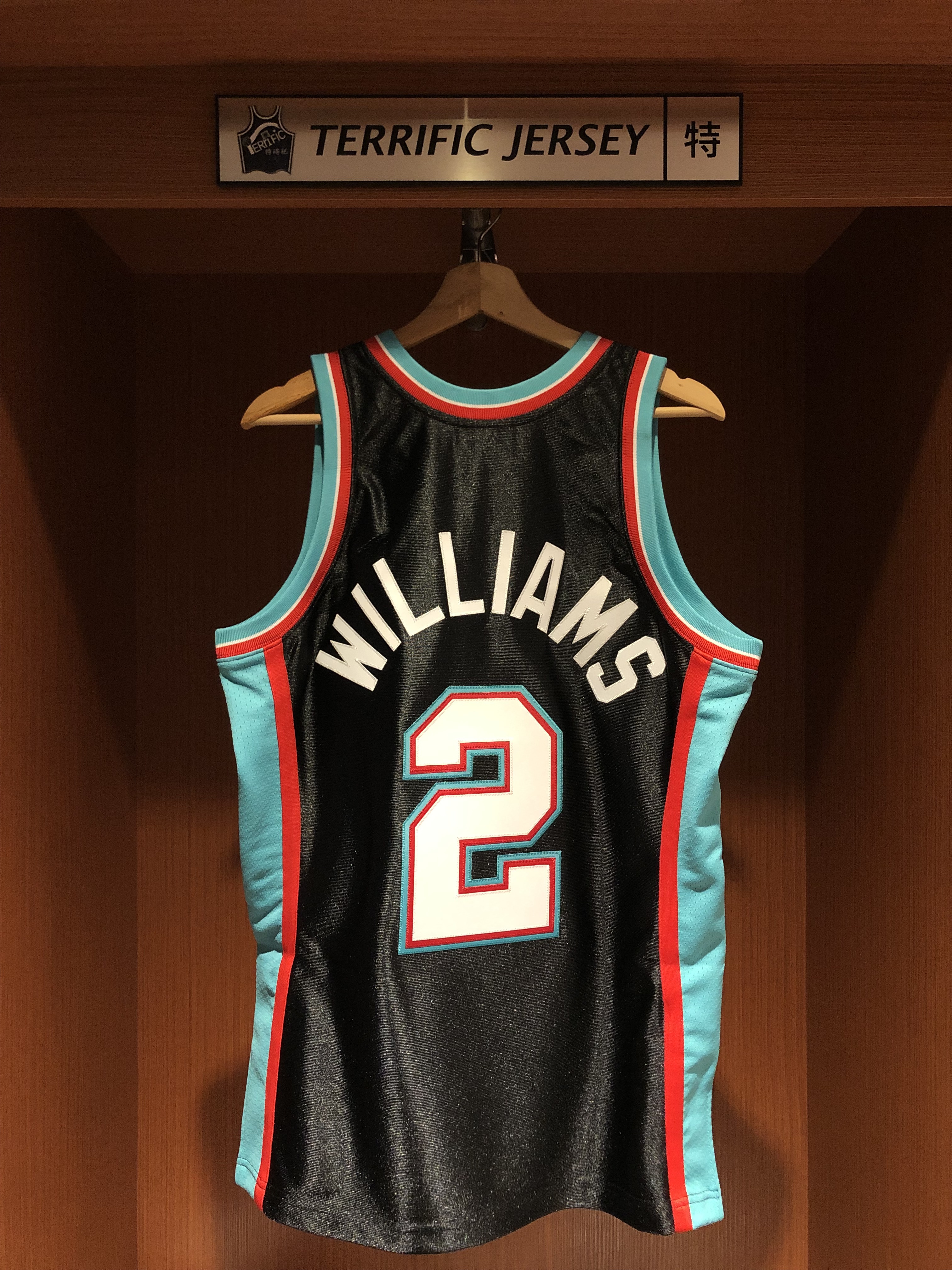 NBA球衣 Jason Williams 曼菲斯灰熊黑 01-02 911章 M&N Authentic 球員版 電繡 全新