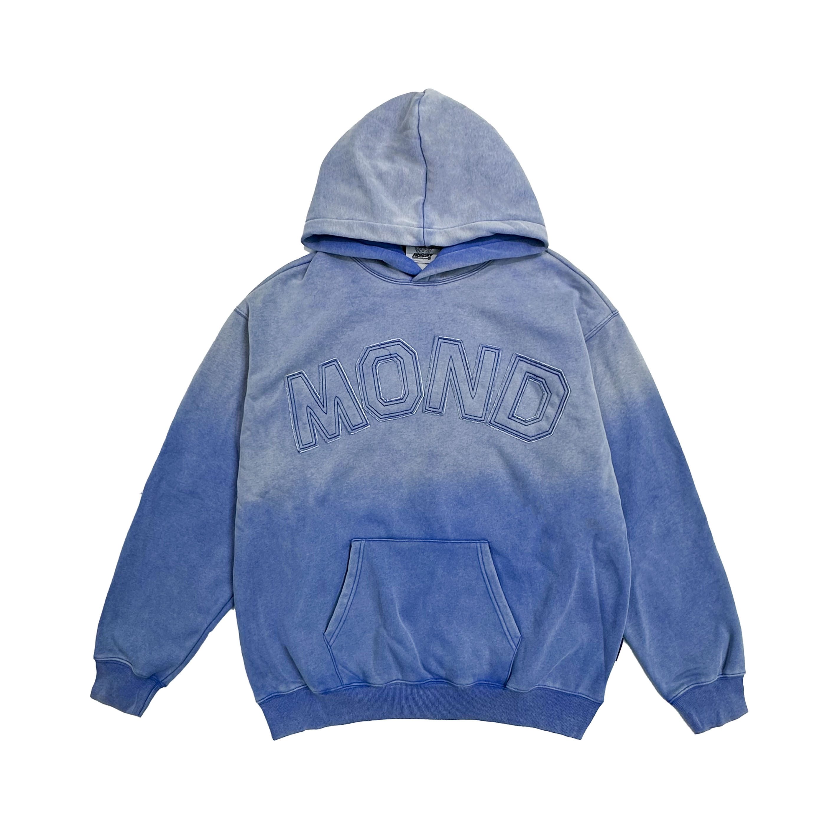 XCTRL 水洗仿舊布章帽T-藍