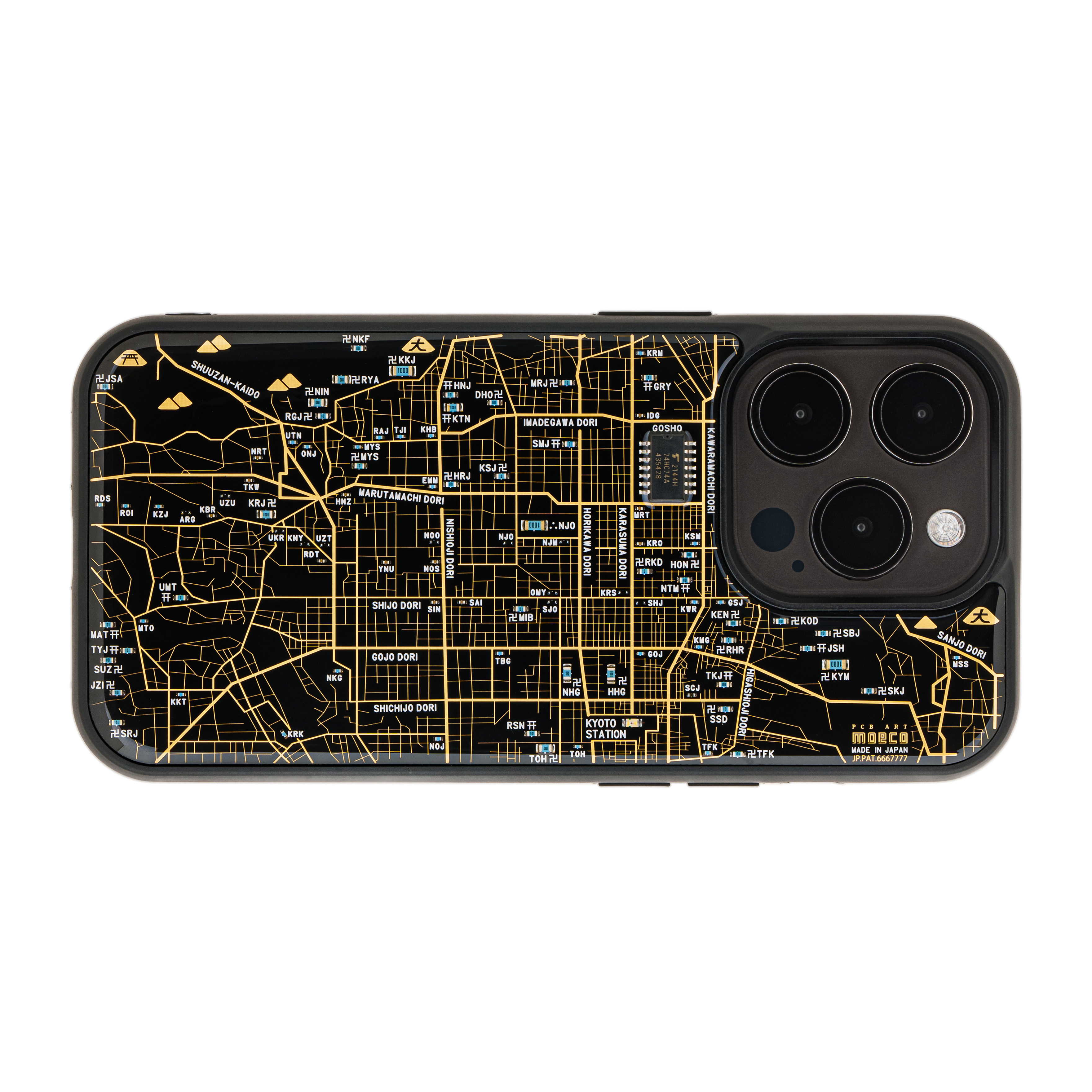 FLASH 京都電路地圖 iPhone 15 Pro 手機殼 ( 黑色 )