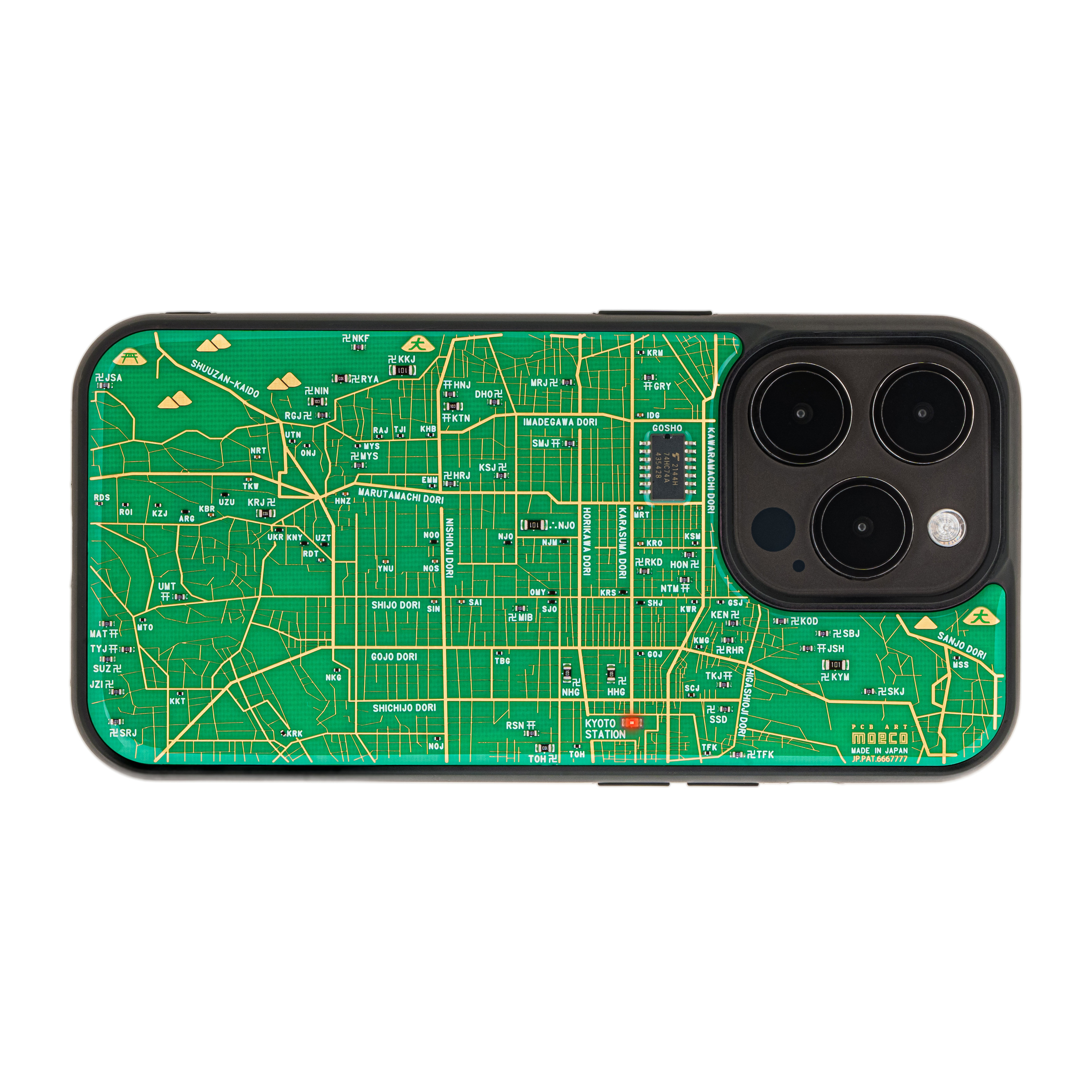 FLASH 京都電路地圖 iPhone 15 Pro 手機殼 ( 綠色 )