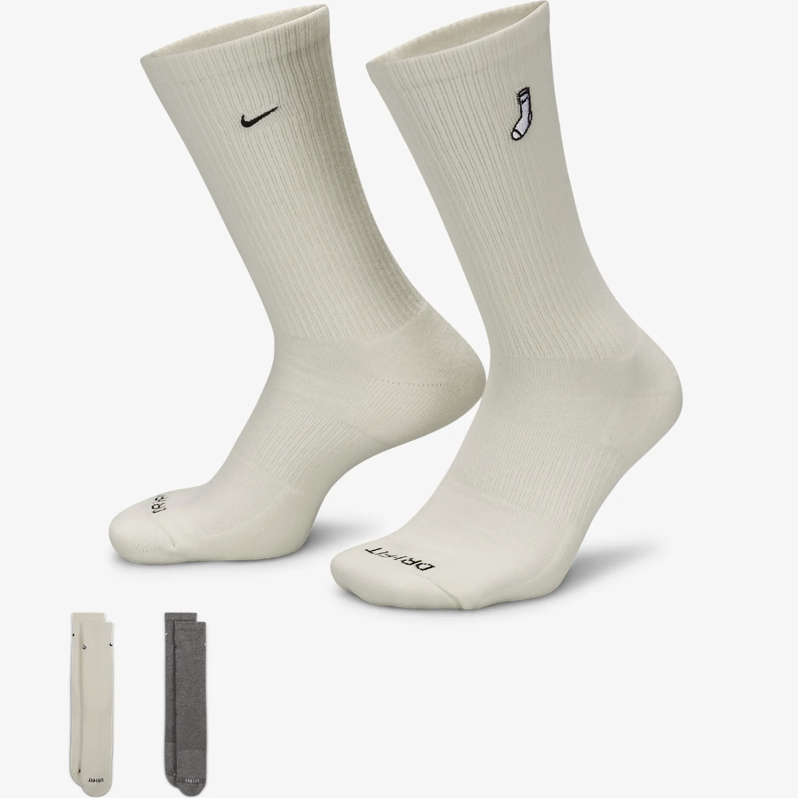 Nike Everyday Plus 小襪子刺繡圖標 中筒襪 (FB5709-900) 品牌官方照