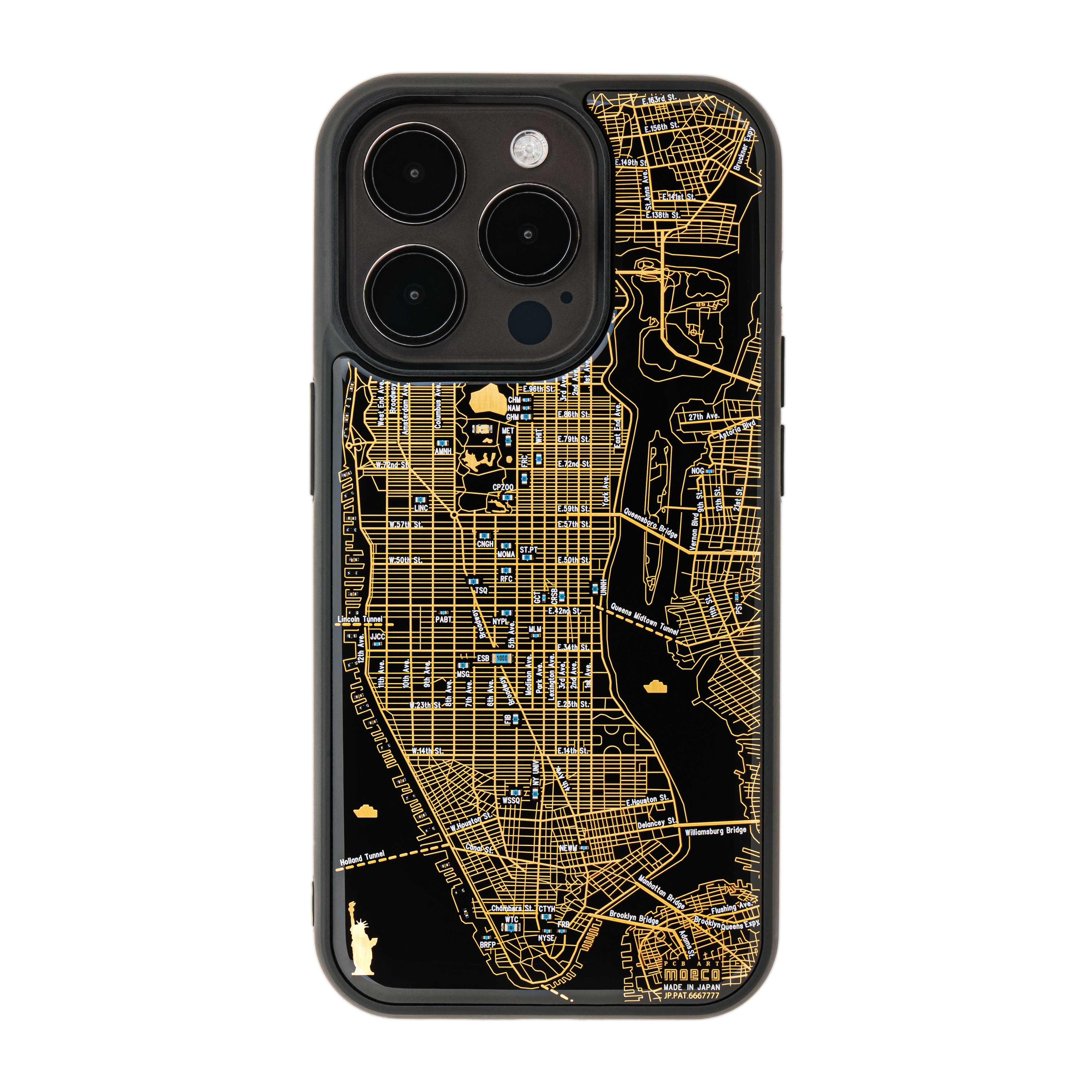 FLASH 紐約電路地圖 iPhone 15 Pro 手機殼 ( 黑色 )