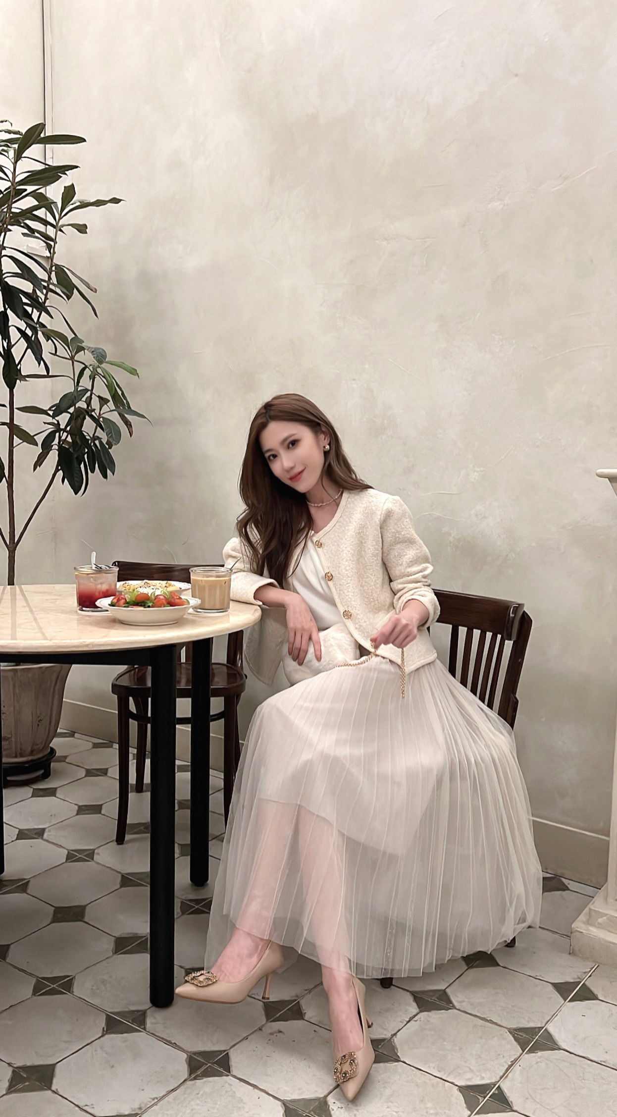 仙氣飄飄！細閃感長百摺裙