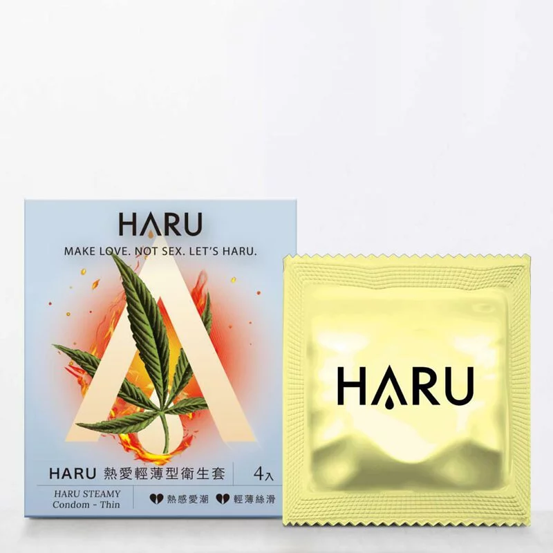 HARU STEAMY Thin 4's Pack Latex Condom