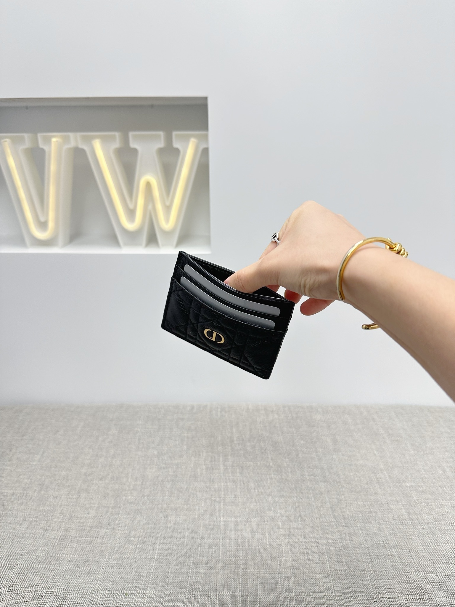 Dior Caro Freesia Card Holder