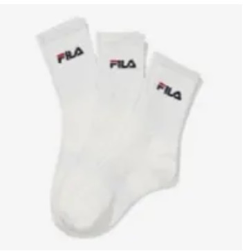[S] FILA **QUARTER SOCKS 3 BUNDLES,OFF WHITE, FS3SCF6304X-OWH (SFL349)
