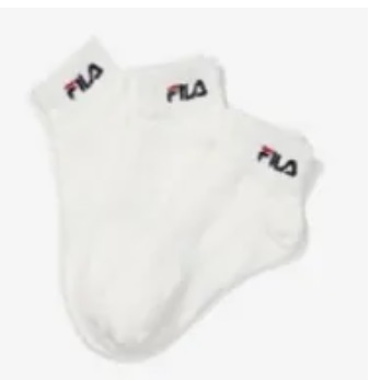 [S] FILA **3 BUNDLES OF ANKLE SOCKS,OFF WHITE, FS3SCF6302X-OWH (SFL346)