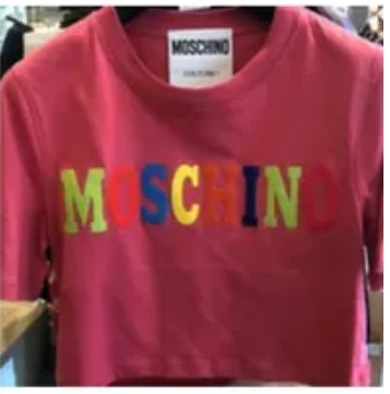 [IMPERFECTION] MOSCHINO COLORFUL LOGO S/S CROPPED TOP,FUCHSIA, ET07050541-2206 [FINAL SALE] (SDF1179)