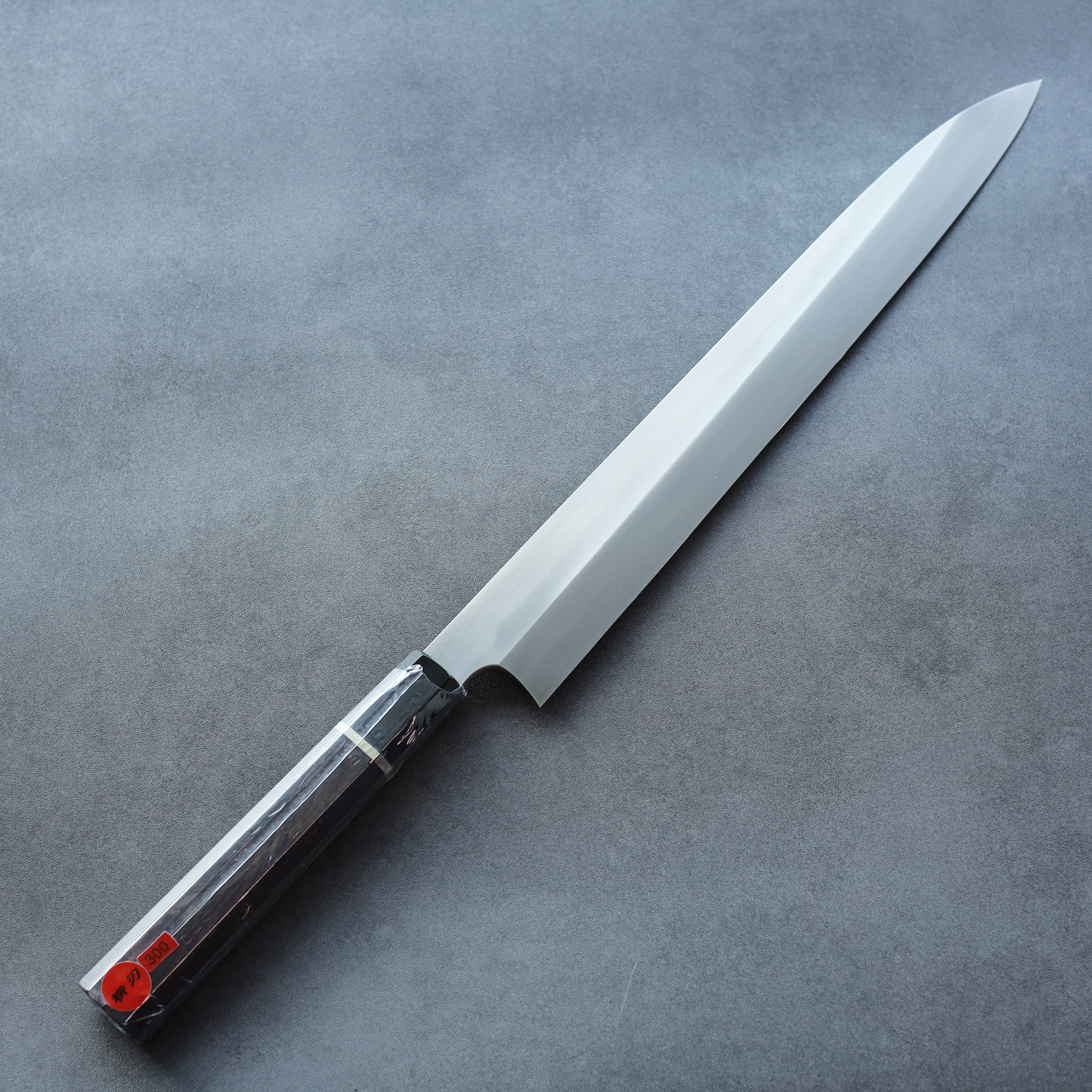 二唐刃物　本焼　青ニ鋼　柳　300 二唐刃物柳刃300mm 青二鋼水本燒