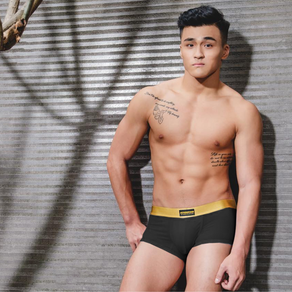 【黑色】淘金者型男四角內褲