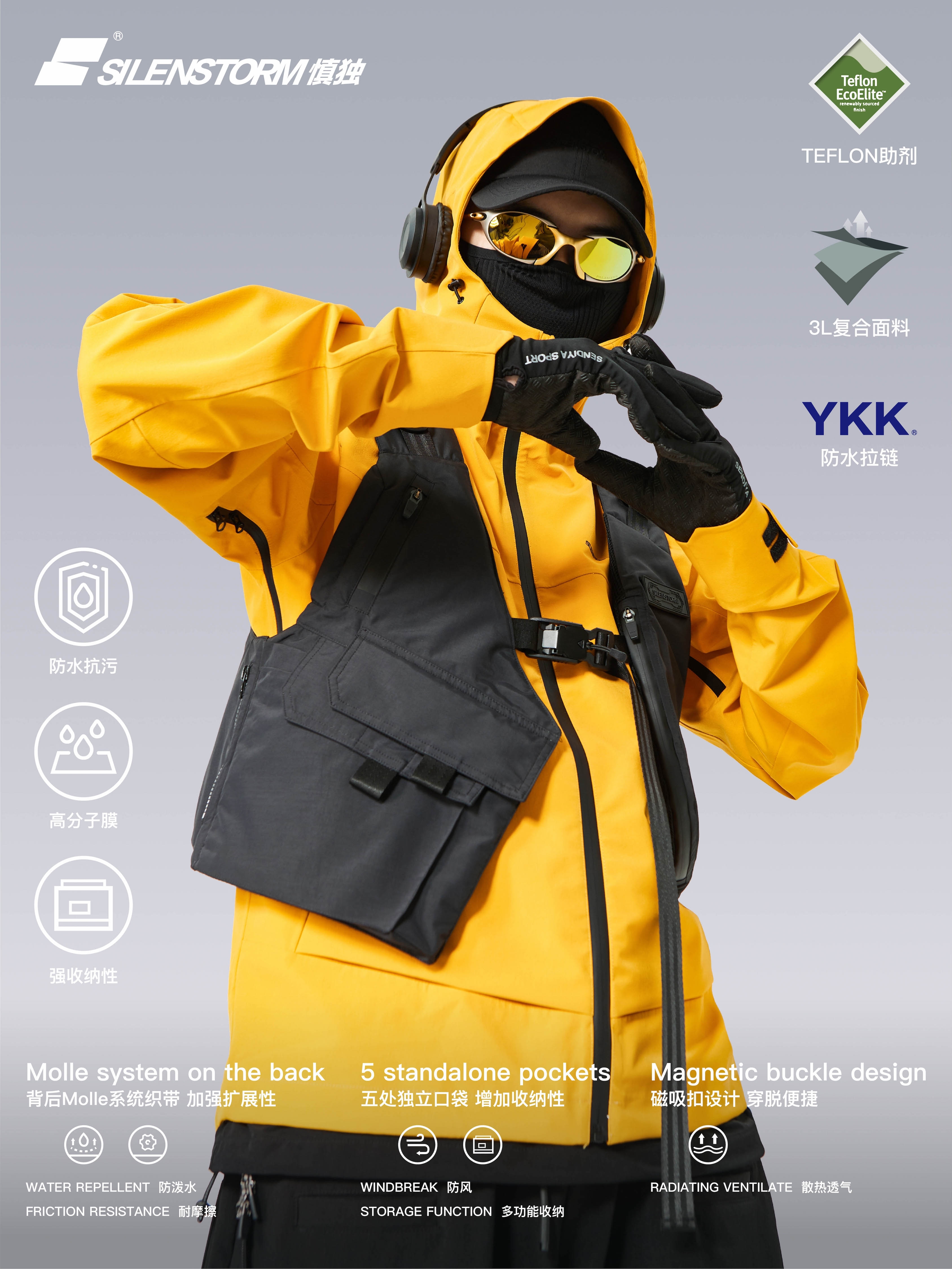 SILENSTORM 機能工裝多口袋戰術馬甲