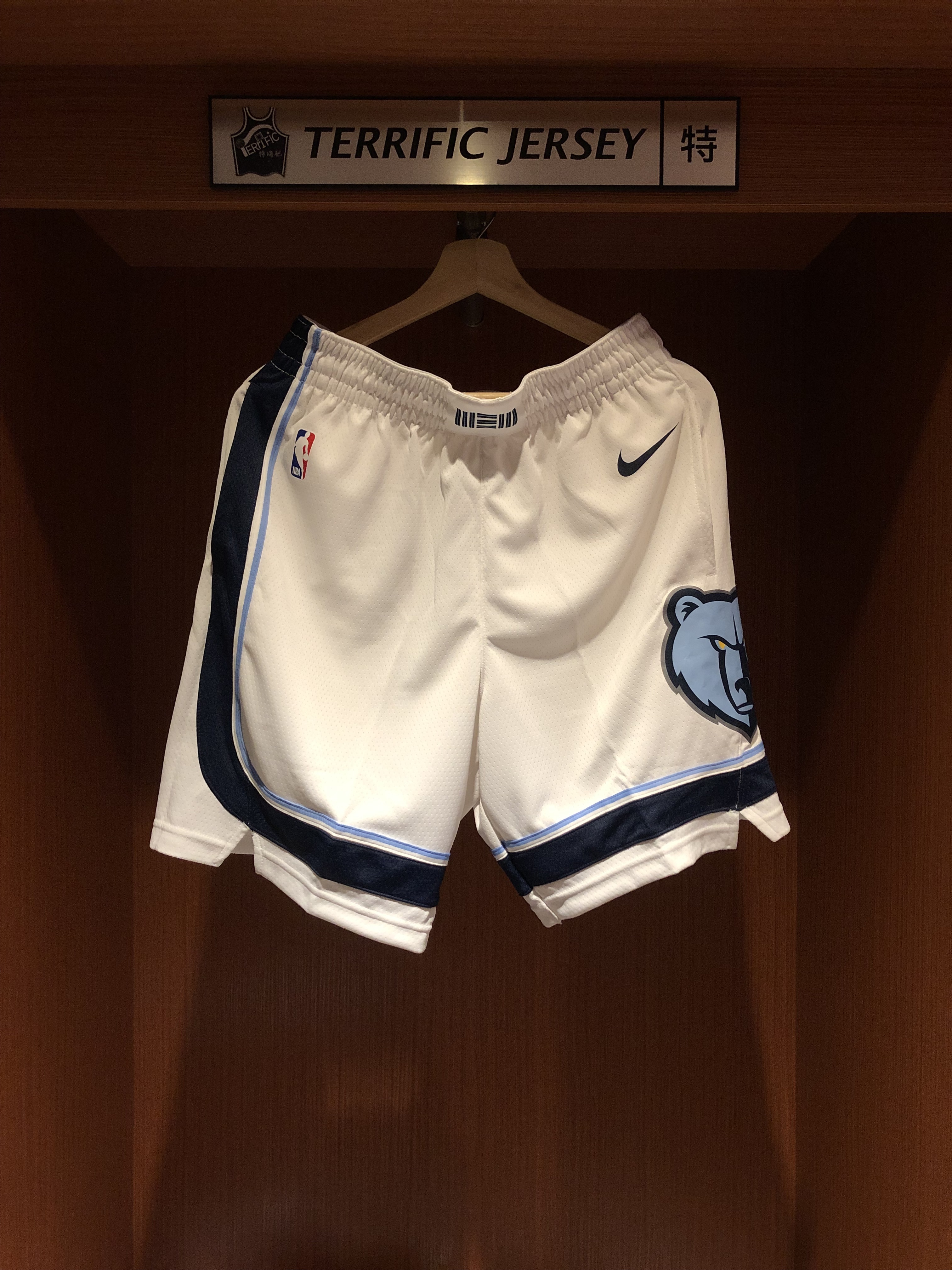 NBA球褲 Memphis Grizzlies 曼菲斯灰熊白球褲 Association Nike Swingman Shorts 球迷版 有口袋 全新