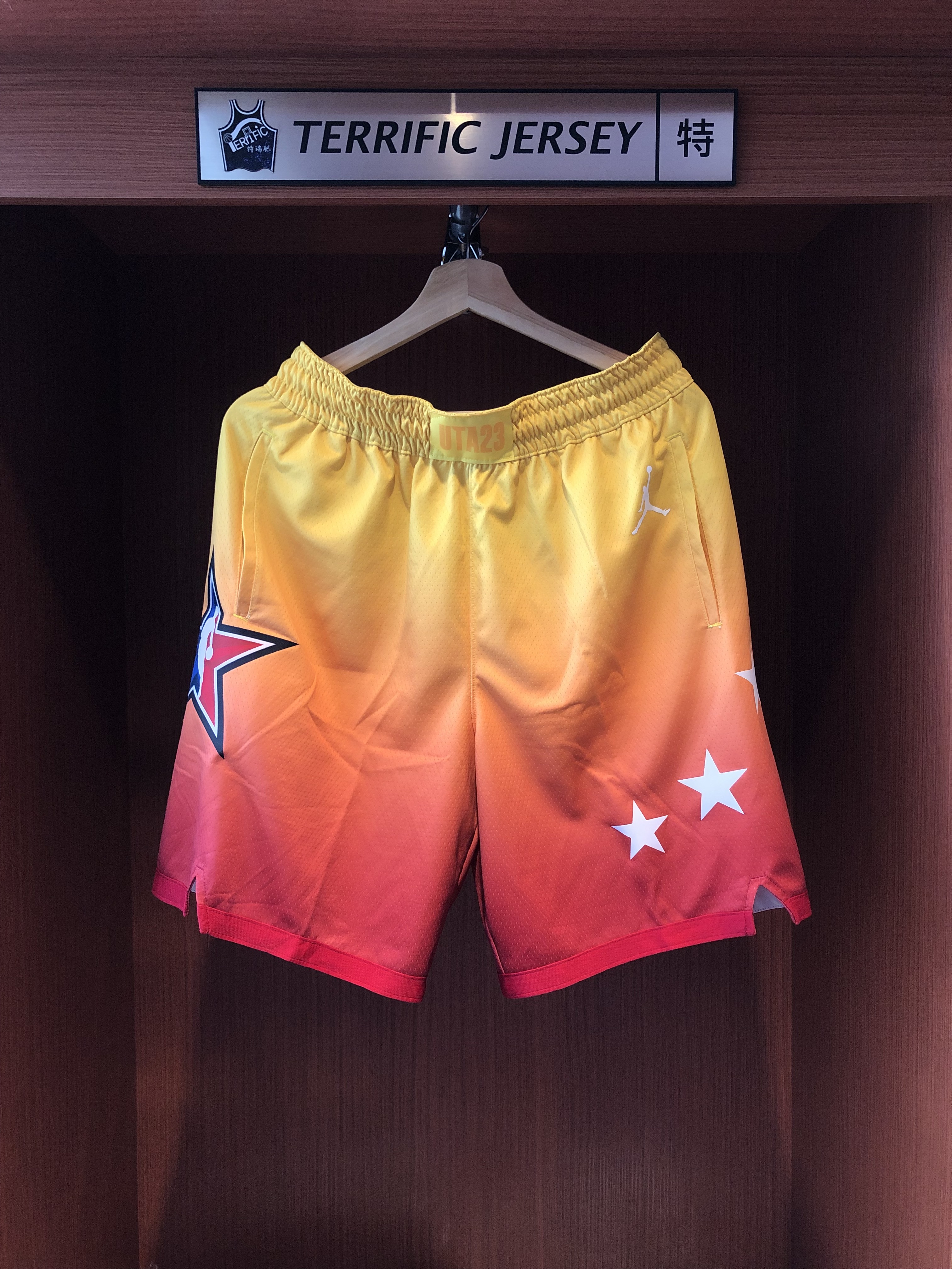 NBA球褲 All Star Game 22-23明星賽黃球褲 Jordan Swingman Shorts 球迷版 有口袋 全新