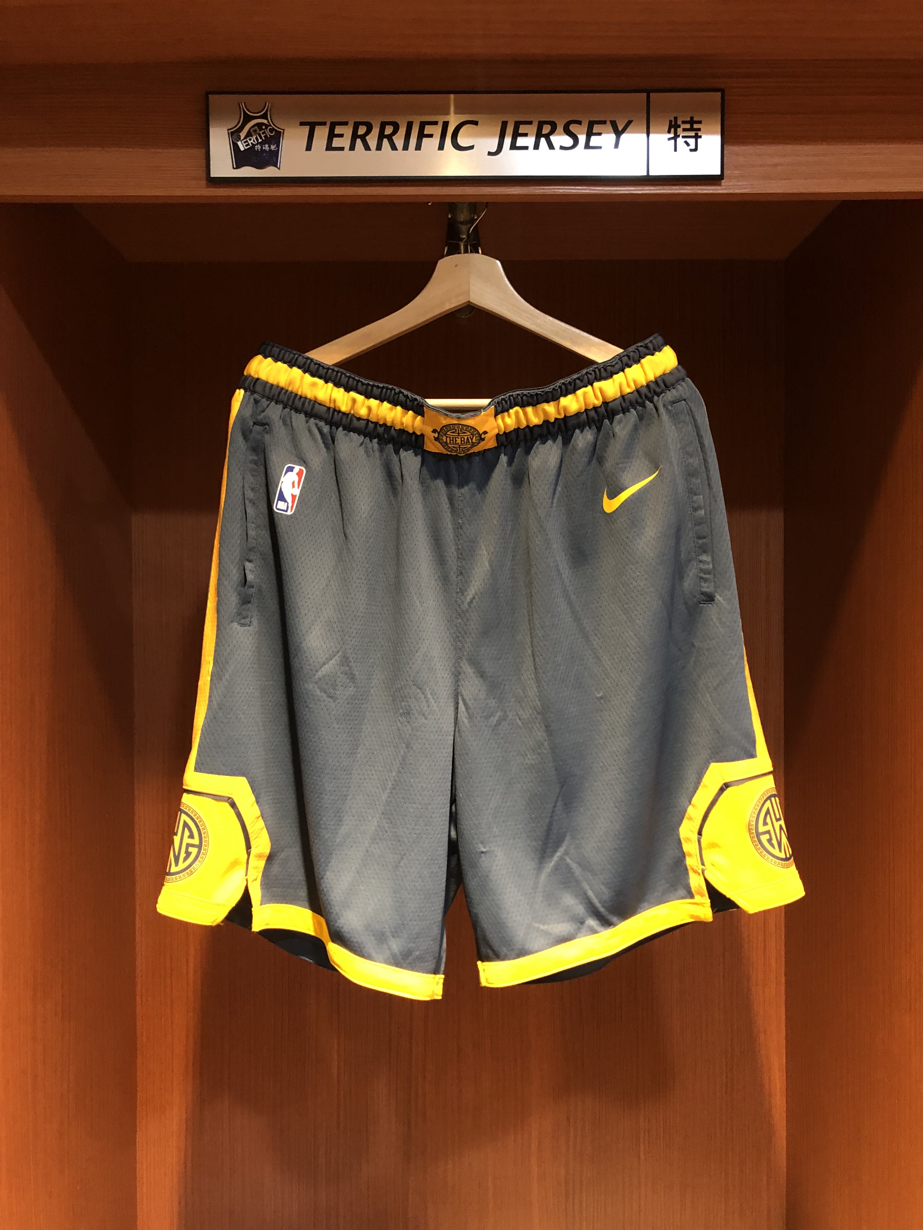 NBA球褲 Golden State Warriors 金州勇士城市球褲 City Nike Swingman Shorts 球迷版 有口袋 全新