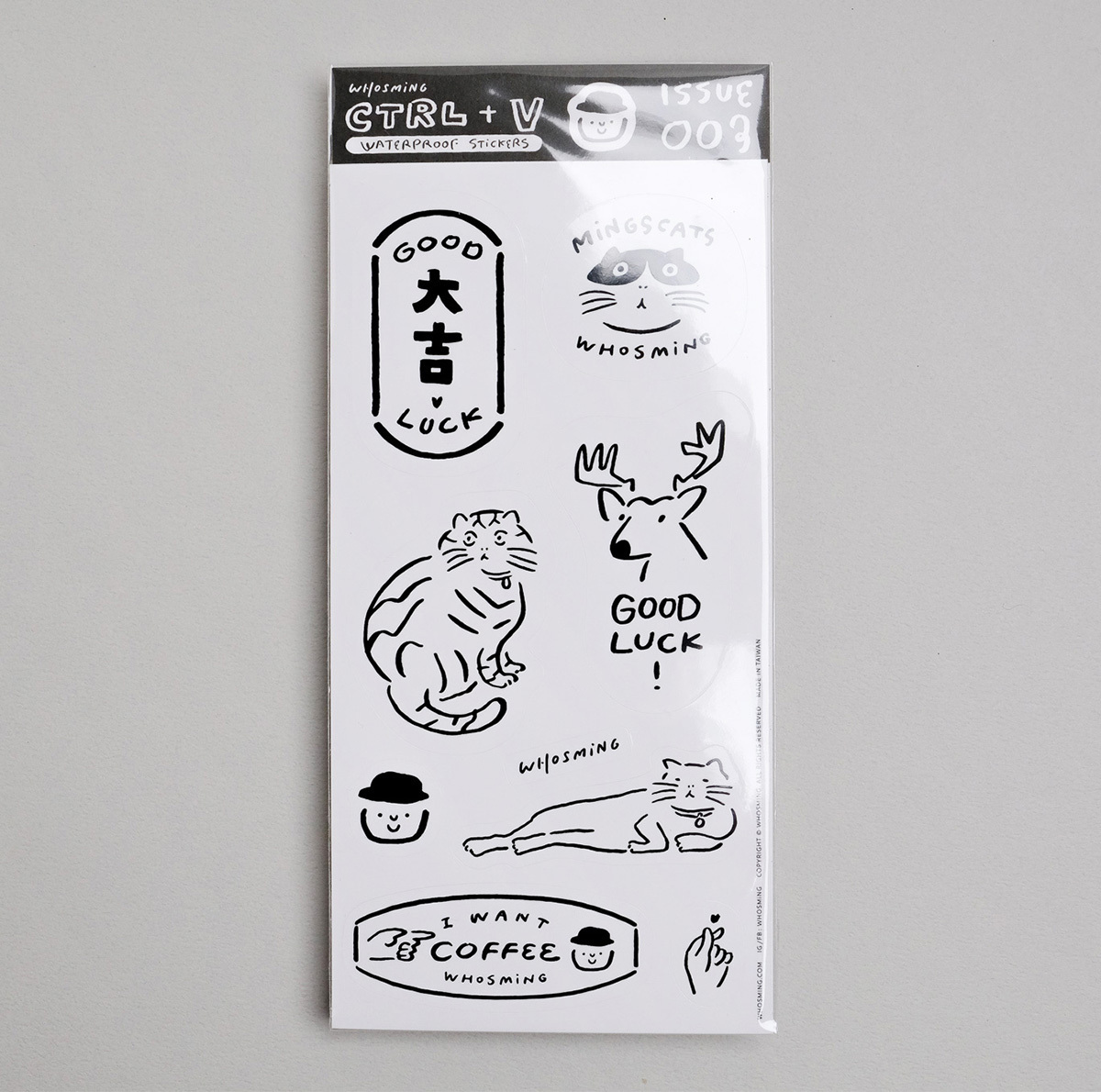 大吉「CTRL+V」防水貼紙 issue003｜WHOSMING
