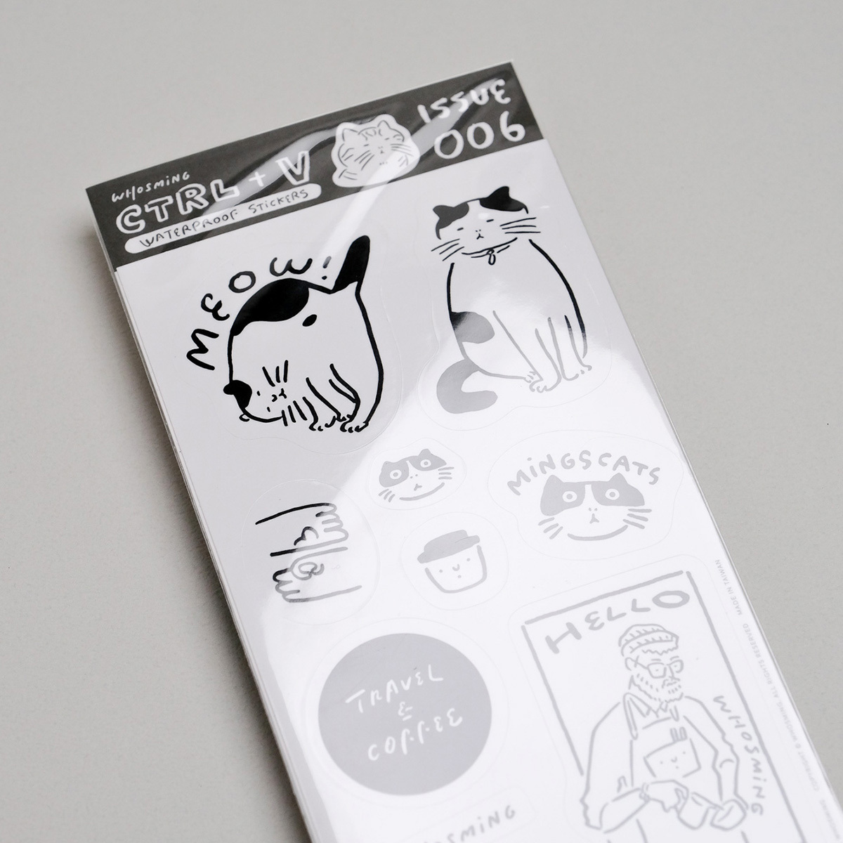 MEOW!「CTRL+V」防水貼紙 issue006｜WHOSMING