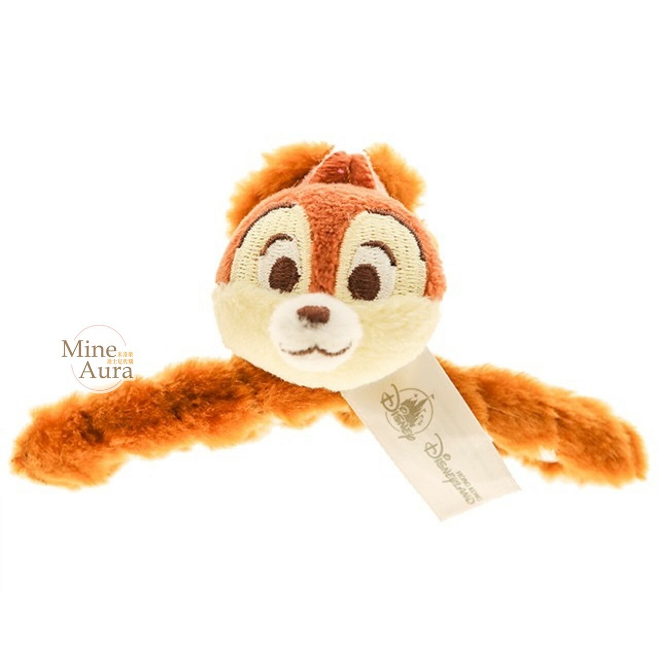 黑鼻 奇奇 Chip 大頭造型 絨毛 髮夾 髮抓 鯊魚夾 奇奇蒂蒂 Chip 'n Dale -香港迪士尼樂園