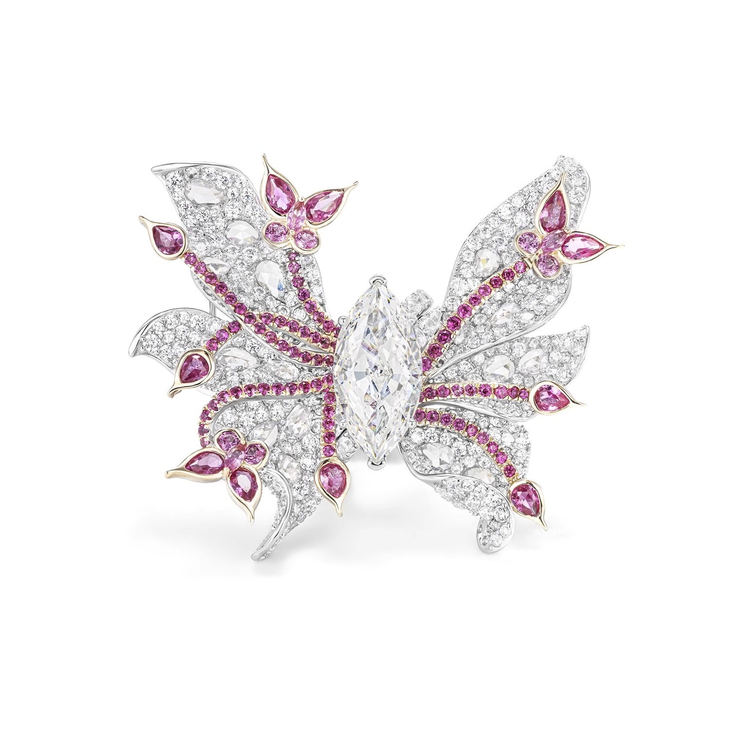 紅色蝴蝶組合戒指  925銀戒指