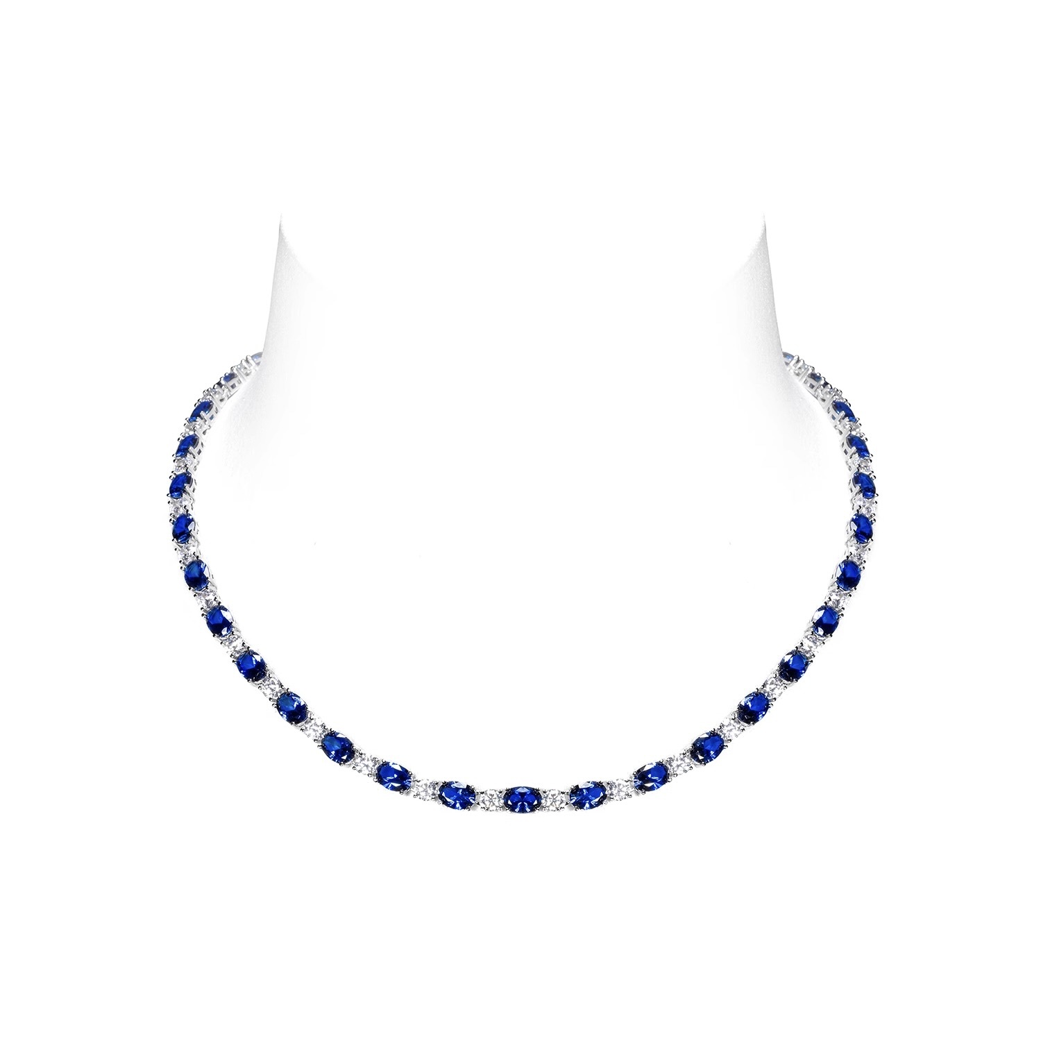 藍色頸鍊  925銀頸鍊