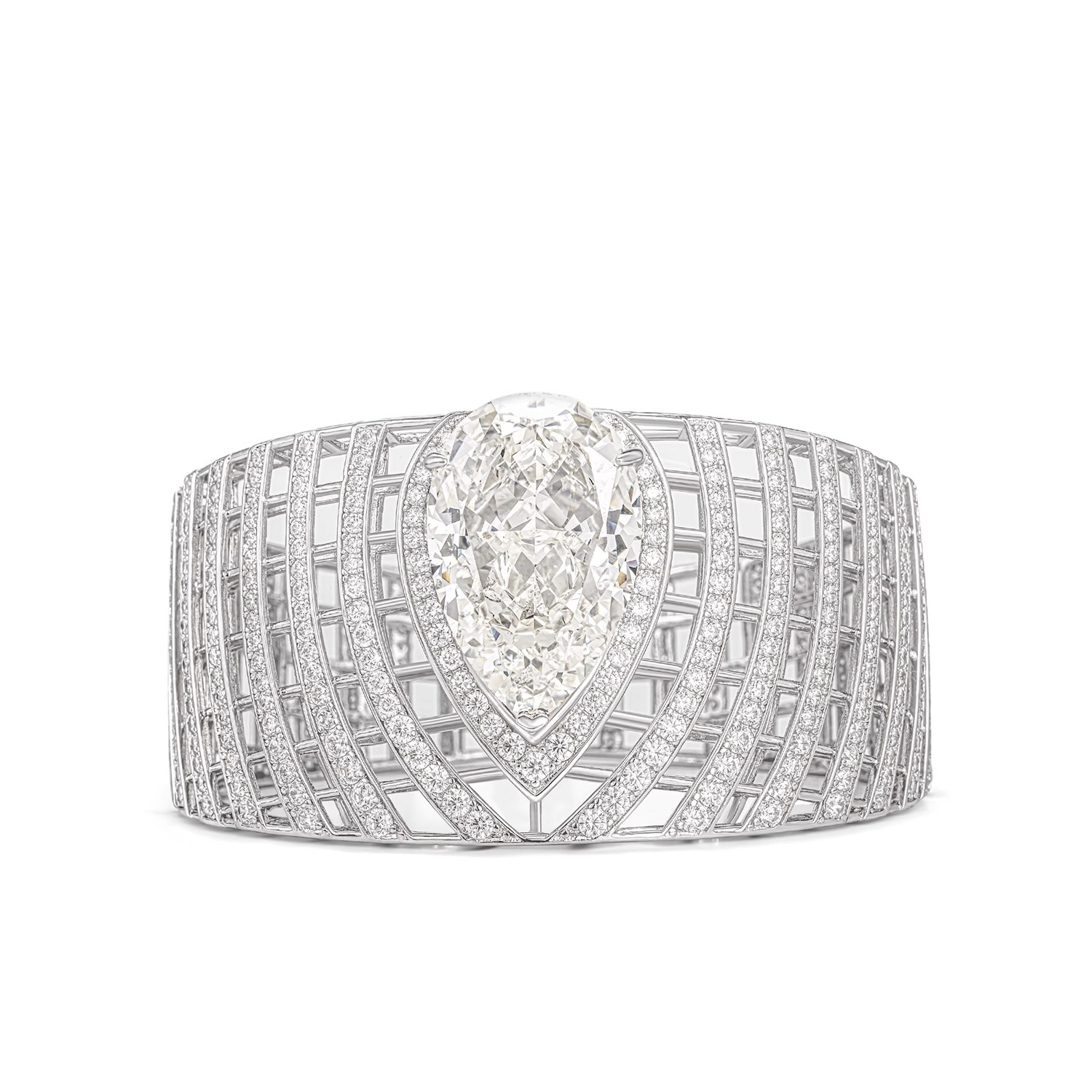 鏤空合成鋯石手鐲  925銀手鐲