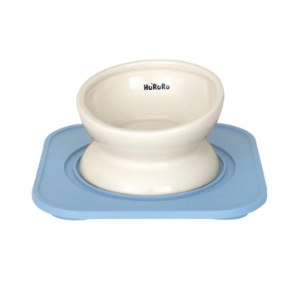 Hururu Wu-mai 兩用陶瓷寵物碗 含防蟻墊 深淺兩用x斜角設計
